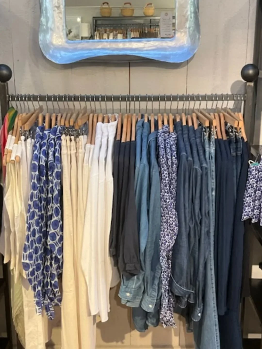 Spring Blues make us happy.  @hartford @frankandeileen @ag_jeans #39years #shoplocal