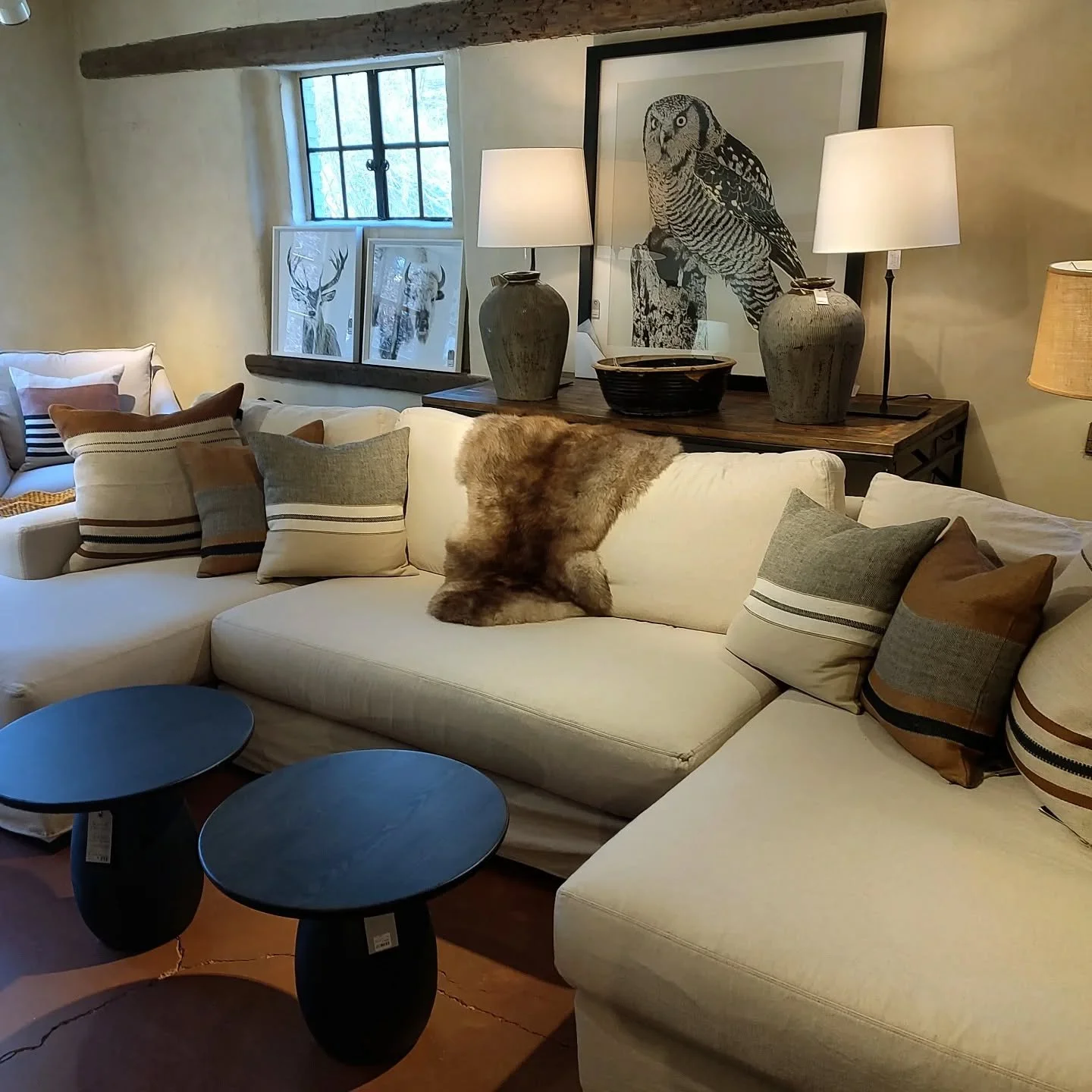 Double Chaise Sectional @leeindustries with a washable, tailored  slipcover perfect for the living room or family room.  Ready to deliver.  #madeinusa🇺🇸 #sustainableliving #39years #openeveryday #shoplocal