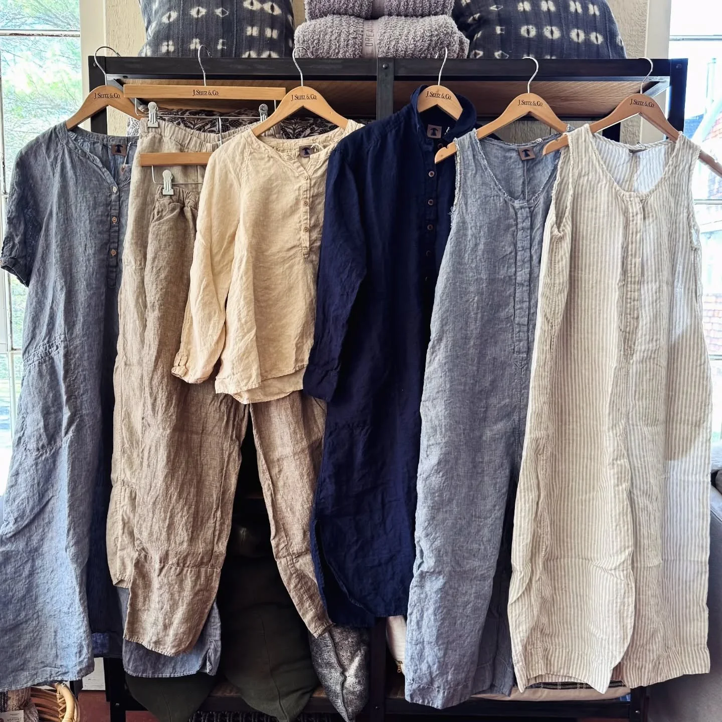 New collection of artisanal linen apparel from @homefrocks. #santafemade #chicbohemian #summervibes #smallbusinessowners