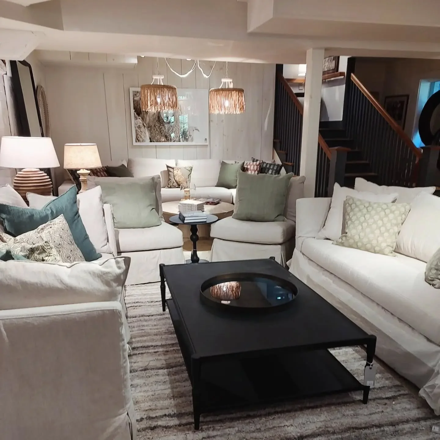 Showroom refresh today.  #newshipment @myciscohome @libecobelgianlinen @fermobusa @homefrocks