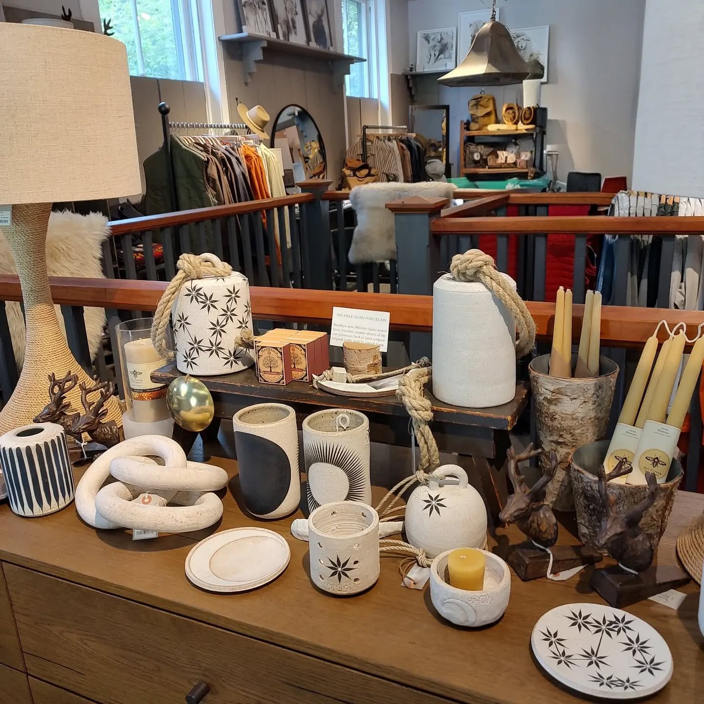 New shipment of beautiful ceramics @mquanstudio . Hope to see you this weekend.  #39years #shoplocal  #newfurniture #newshipment #newprestonct