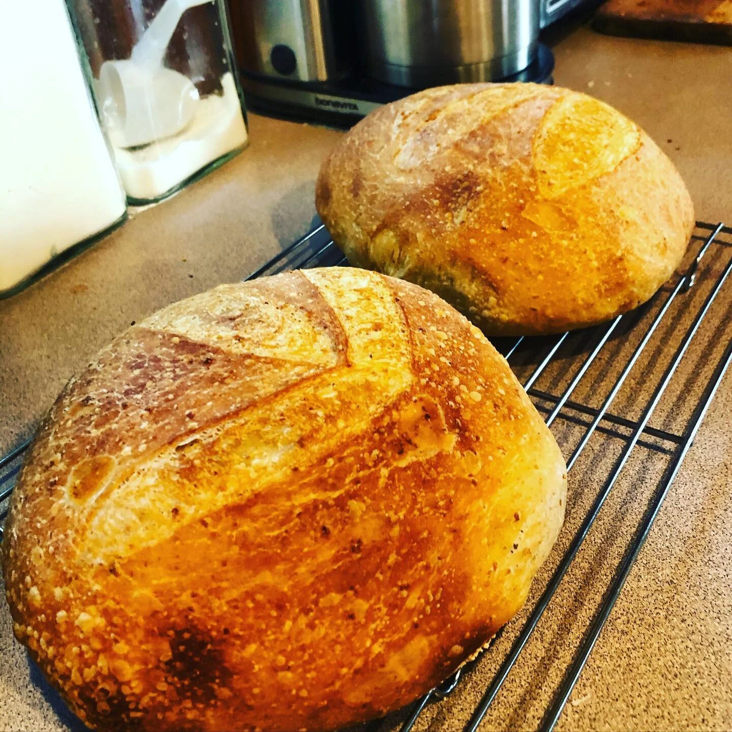 Sourdough with decade old starter .
.
.
#farmlife #wisconsin #baking #organic