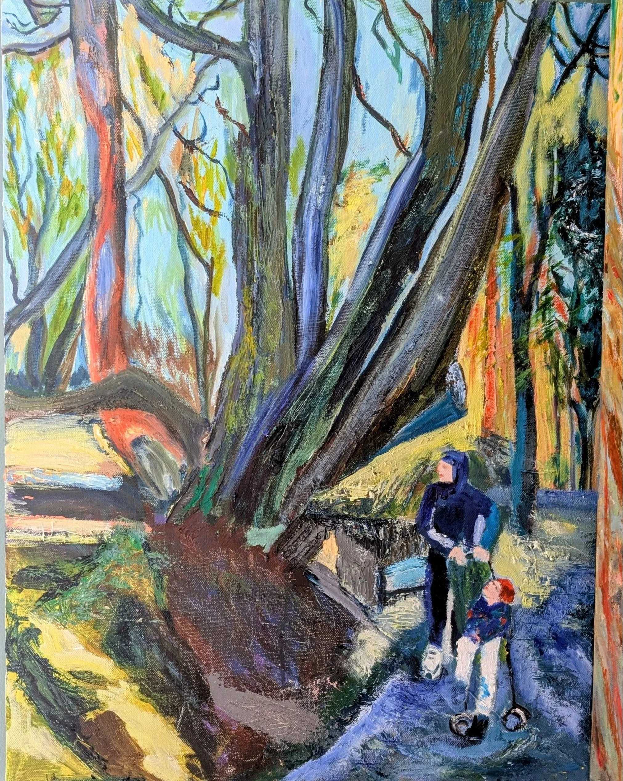 John and Cian in Coole Park
Oil on canvas
50cm x 60 cm
190.00