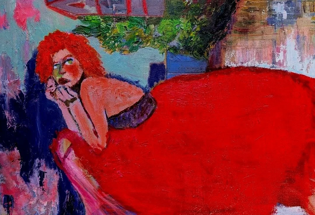 Girl in the landscape 
Oil on canvas
76cm W x 50cm H
450.00