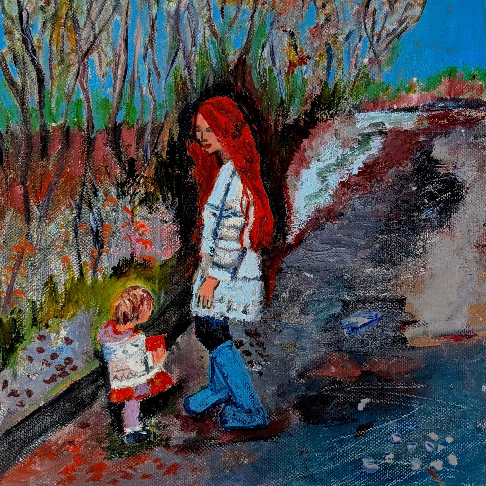 Deirdre and Eabha Mae
Roscahill 
Oil on canvas
25cm x 25cm 
150.00