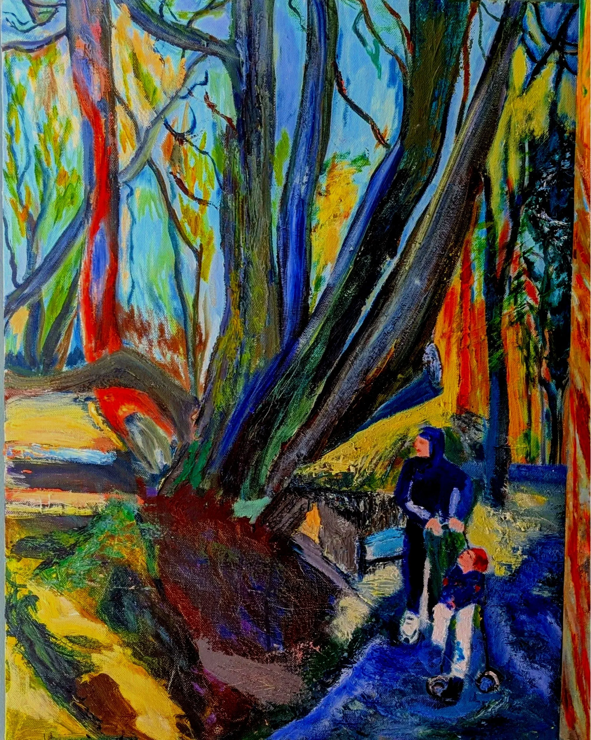 John and Cian in Coole Park
Oil on canvas
50cm x 60 cm
190.00