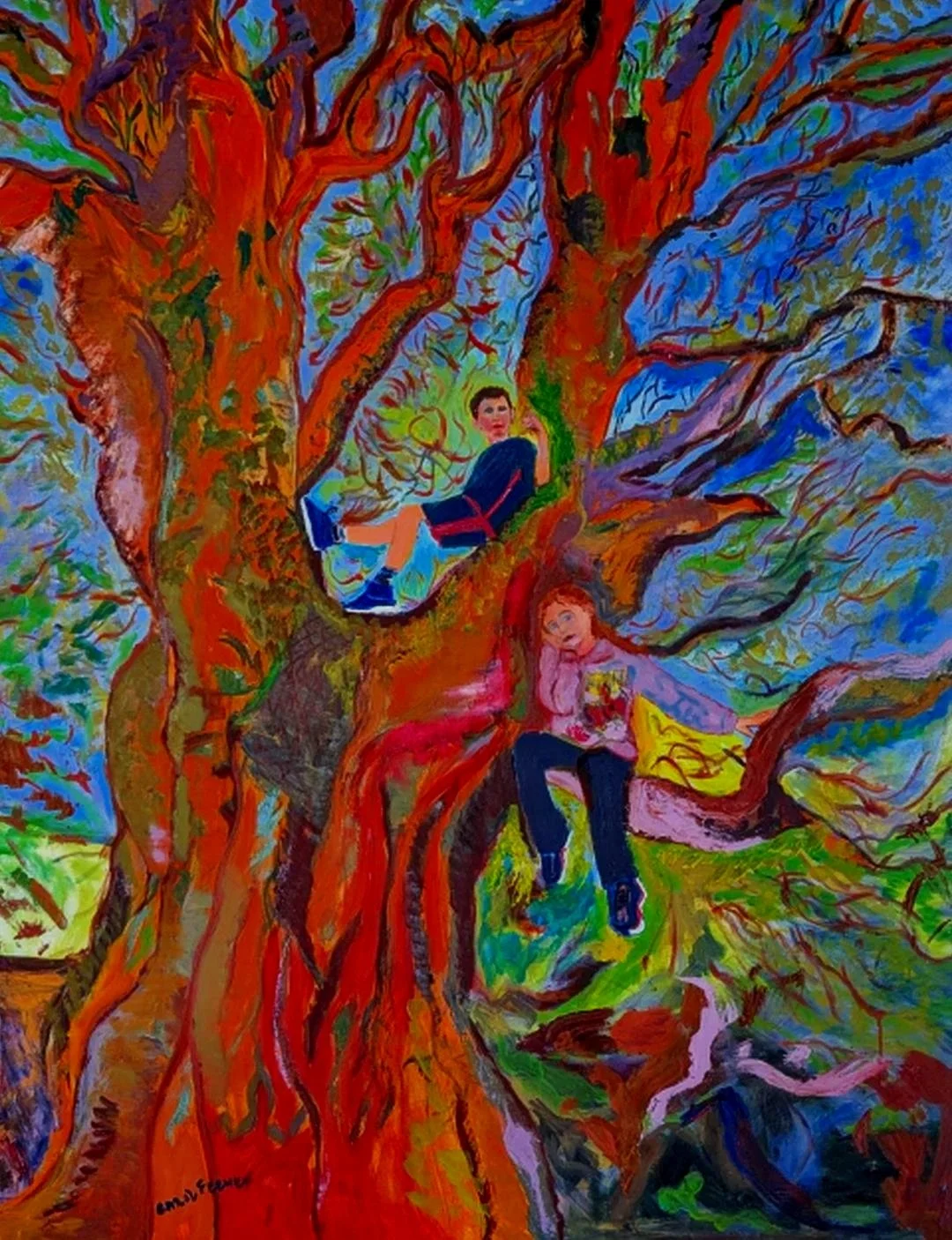 Knockma with Cillian and Keela
Oil on canvas
100cm W x 120cm H