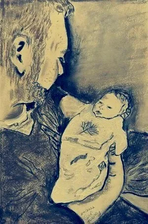 Clara and Paul
Charcoal and pastel
