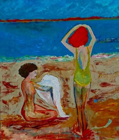 Ladies Beach with girls
51 cm x 61 cm
Oil on canvas
