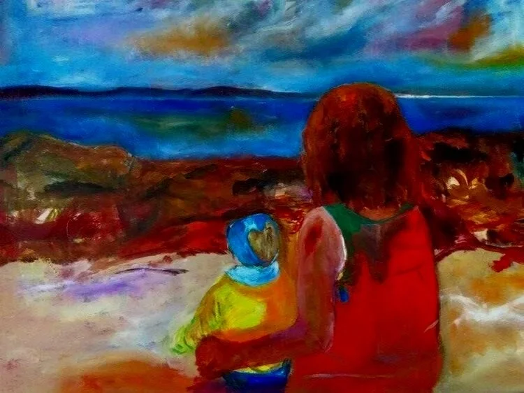 INVERIN BEACH WITH CILLIAN
OIL ON CANVAS
