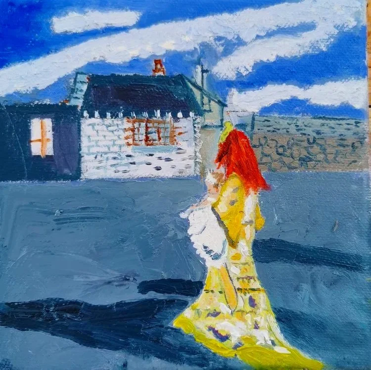 Eabha \Mae Christening 
10cm x 10 cm
Oil on canvas