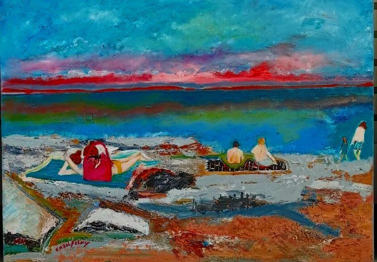 Ladies Beach with pink Sky Salthill
61 cm x 46 cm
Oil on canvas
