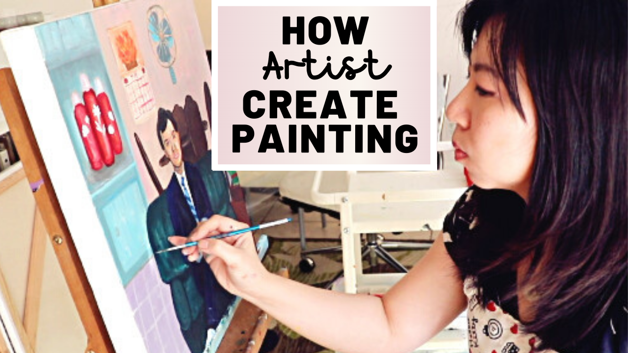 HOW PAINTING CREATE/Artist Studio/Artist Make Art with Acrylic Paint