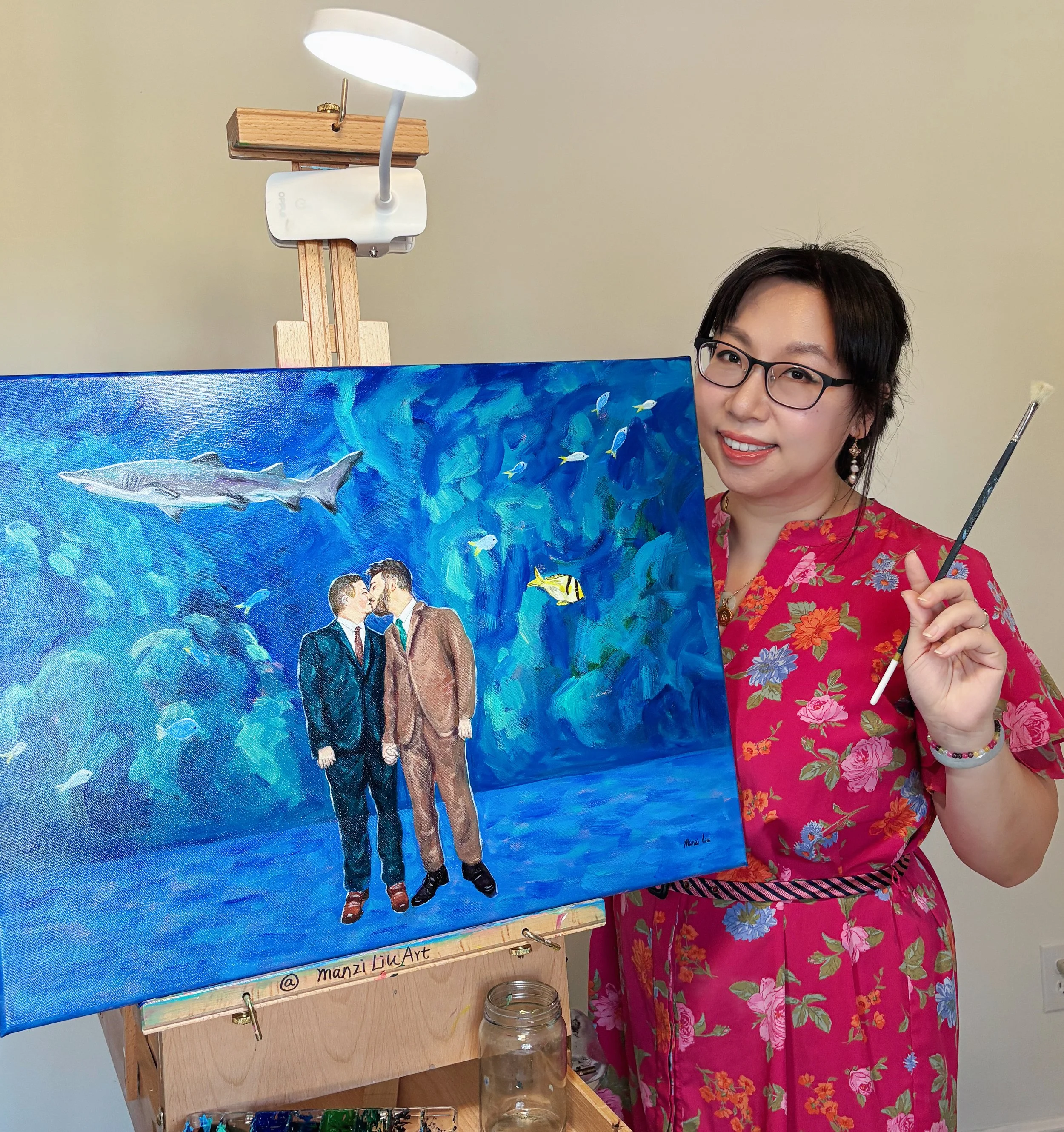 live wedding painter florida best artist.