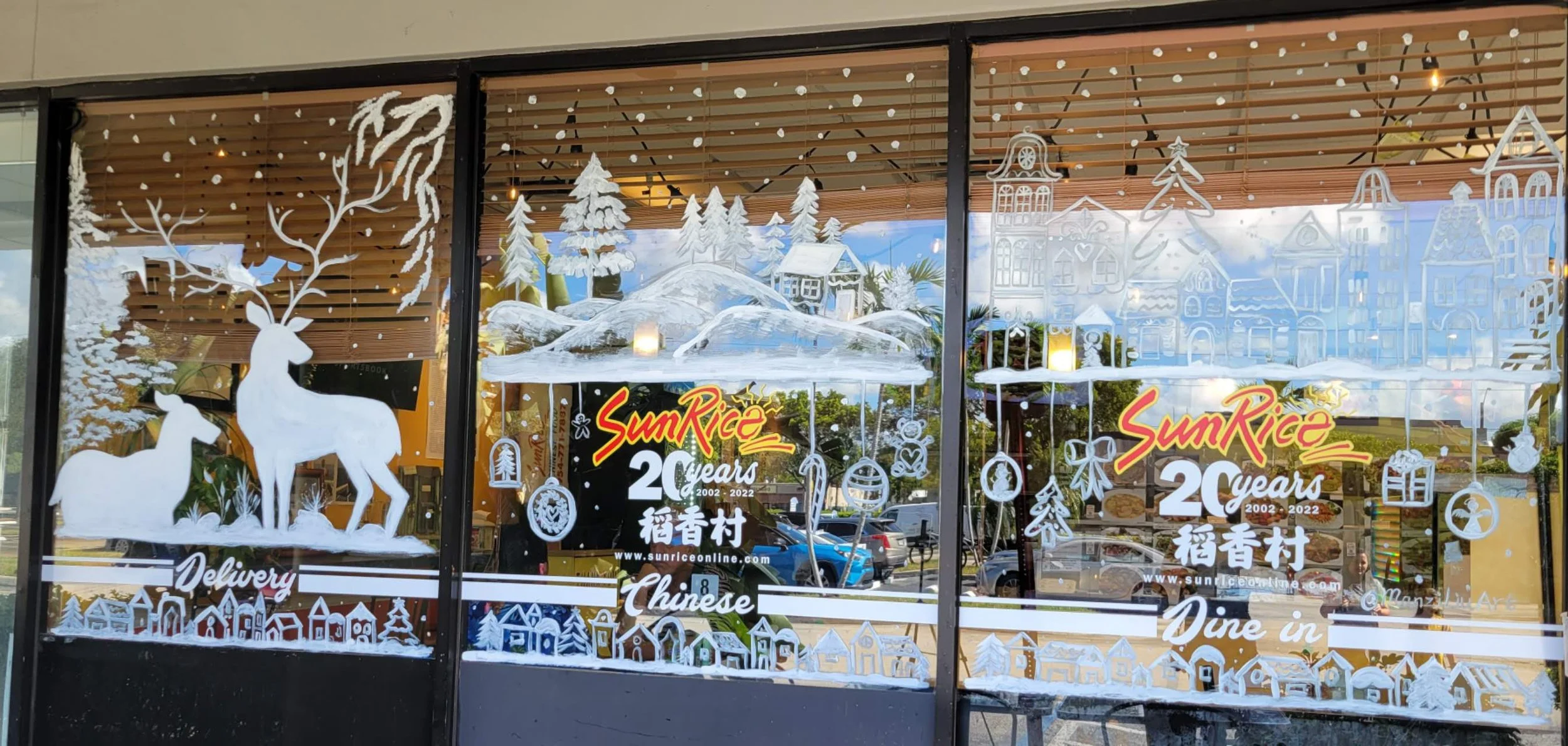 window painting holiday in florida south boca