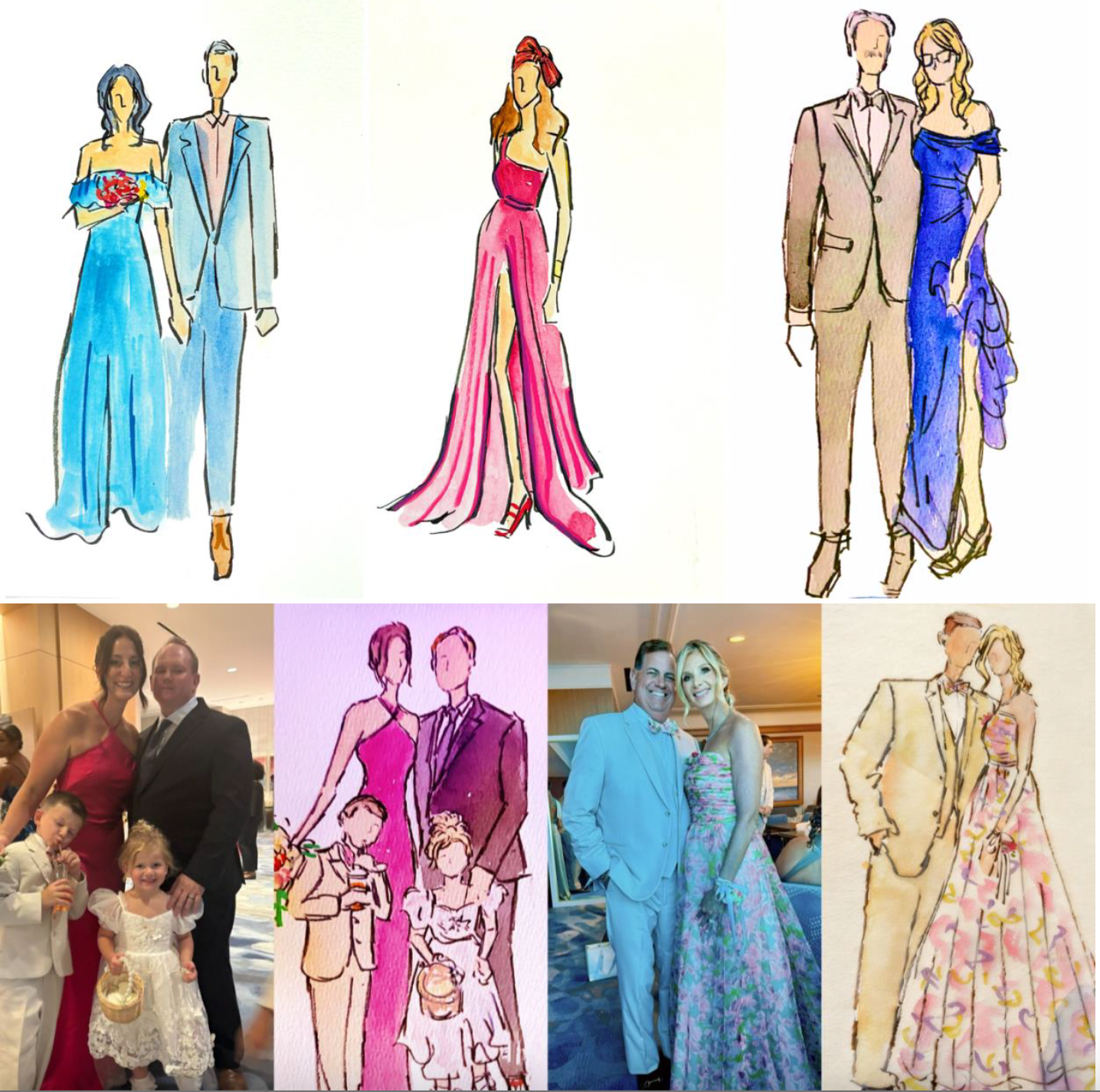 live fashion illustrations event drawing watercolor guest portraits miami palm beach.png