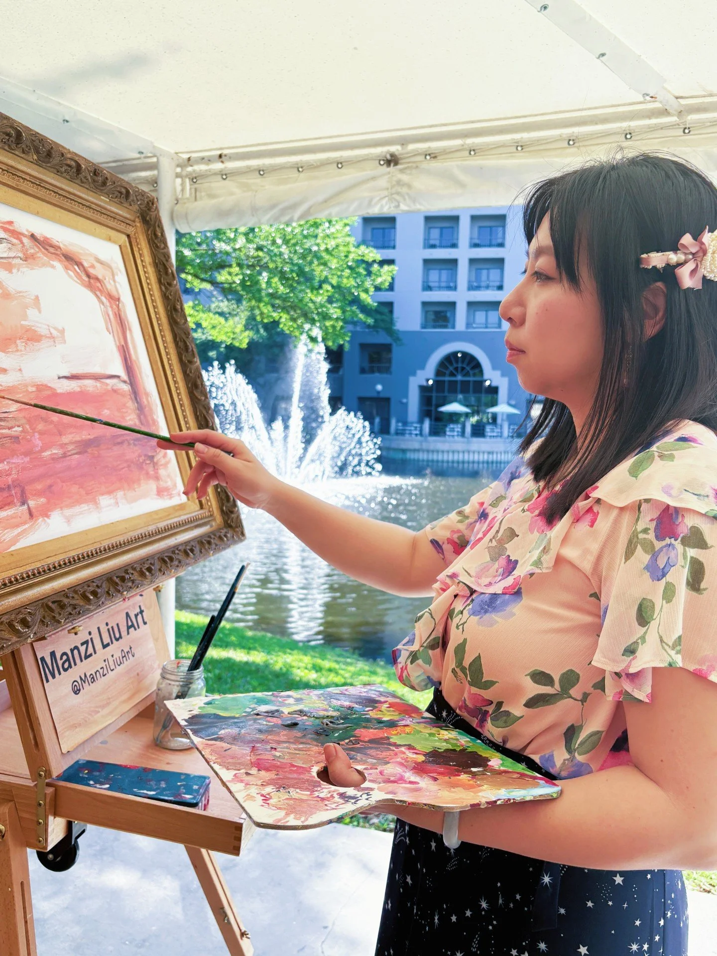live wedding painting in florida.JPG