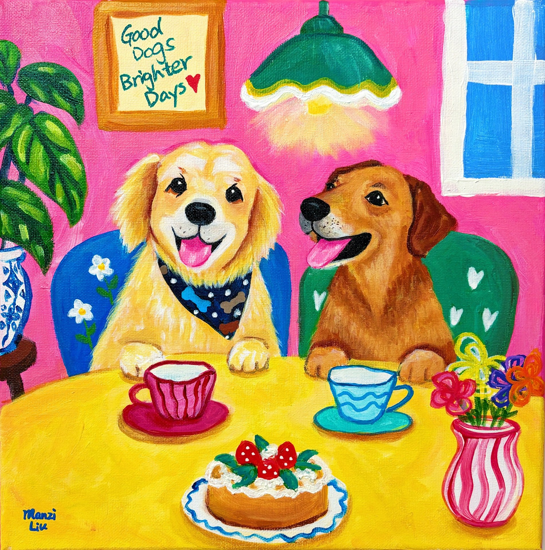 pet portrait painting custom