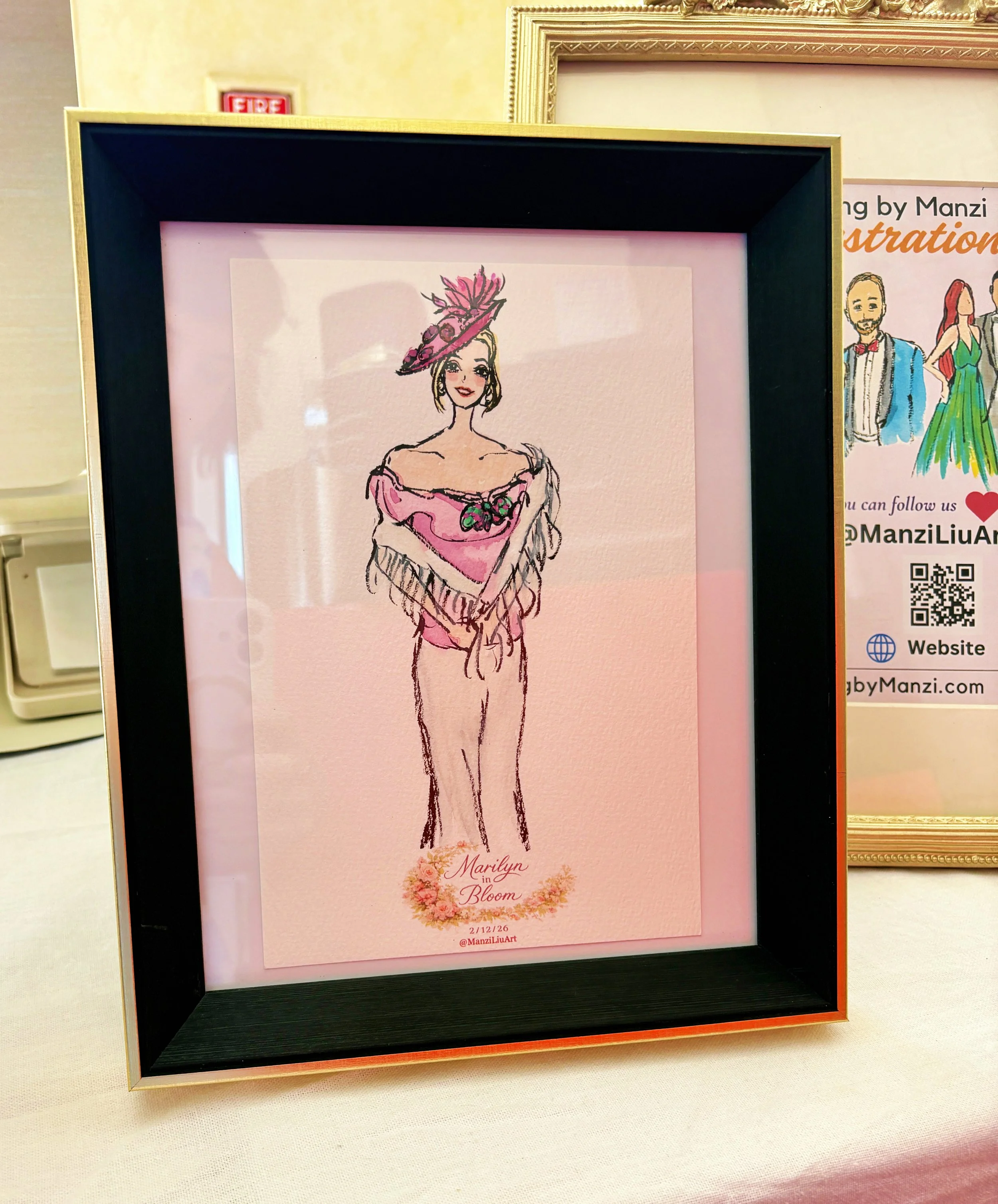 live event birthday party favor watercolor sketch painting illustration boca raton florida.JPG