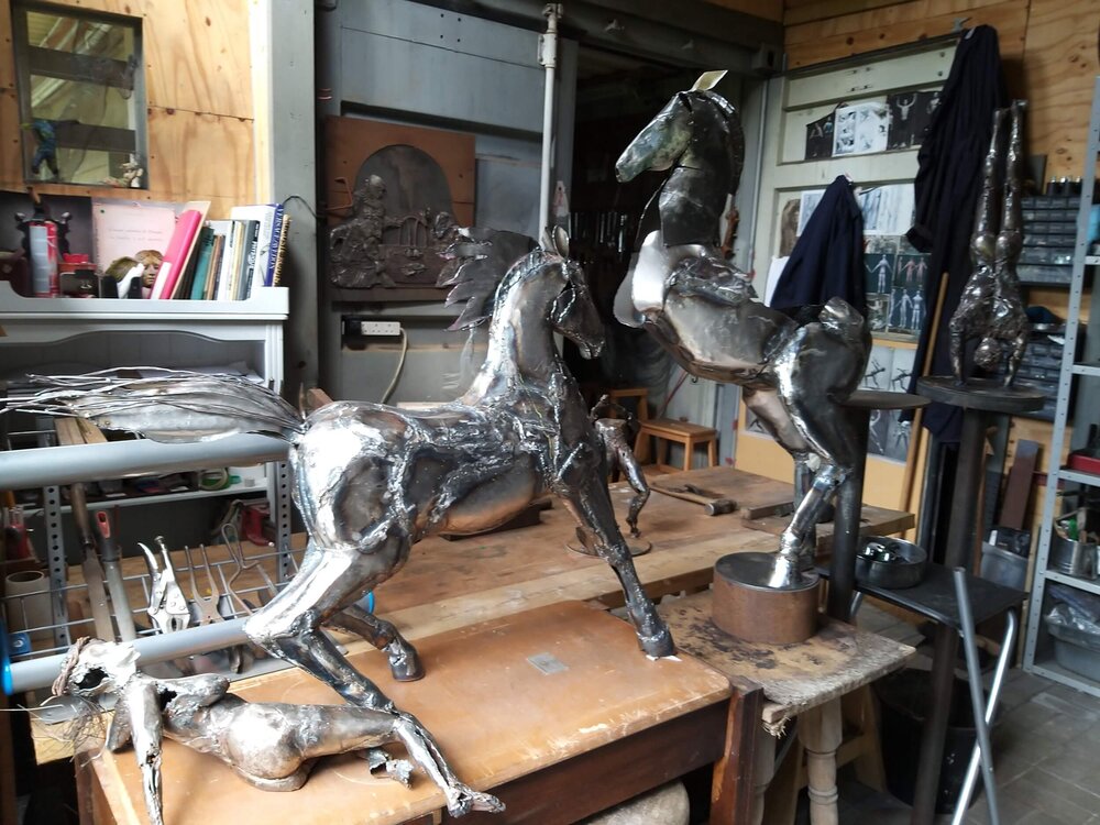 Sara Bamford sculpture steel horse.jpg