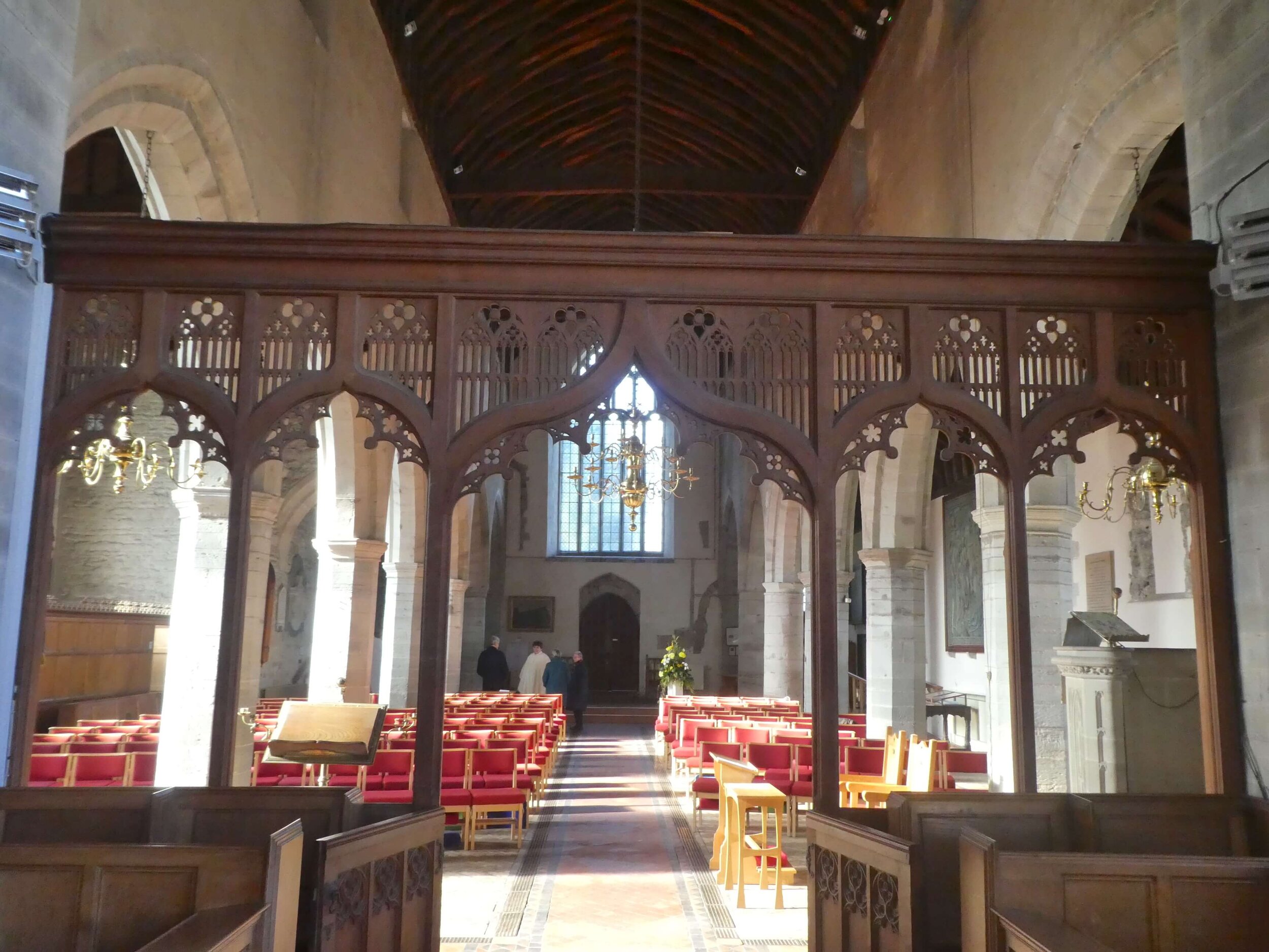 Screen and nave from east end