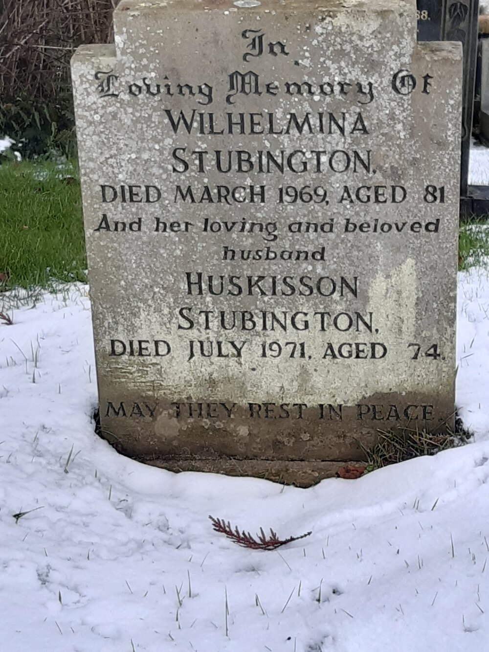 Headstone in Presteigne Cemetery