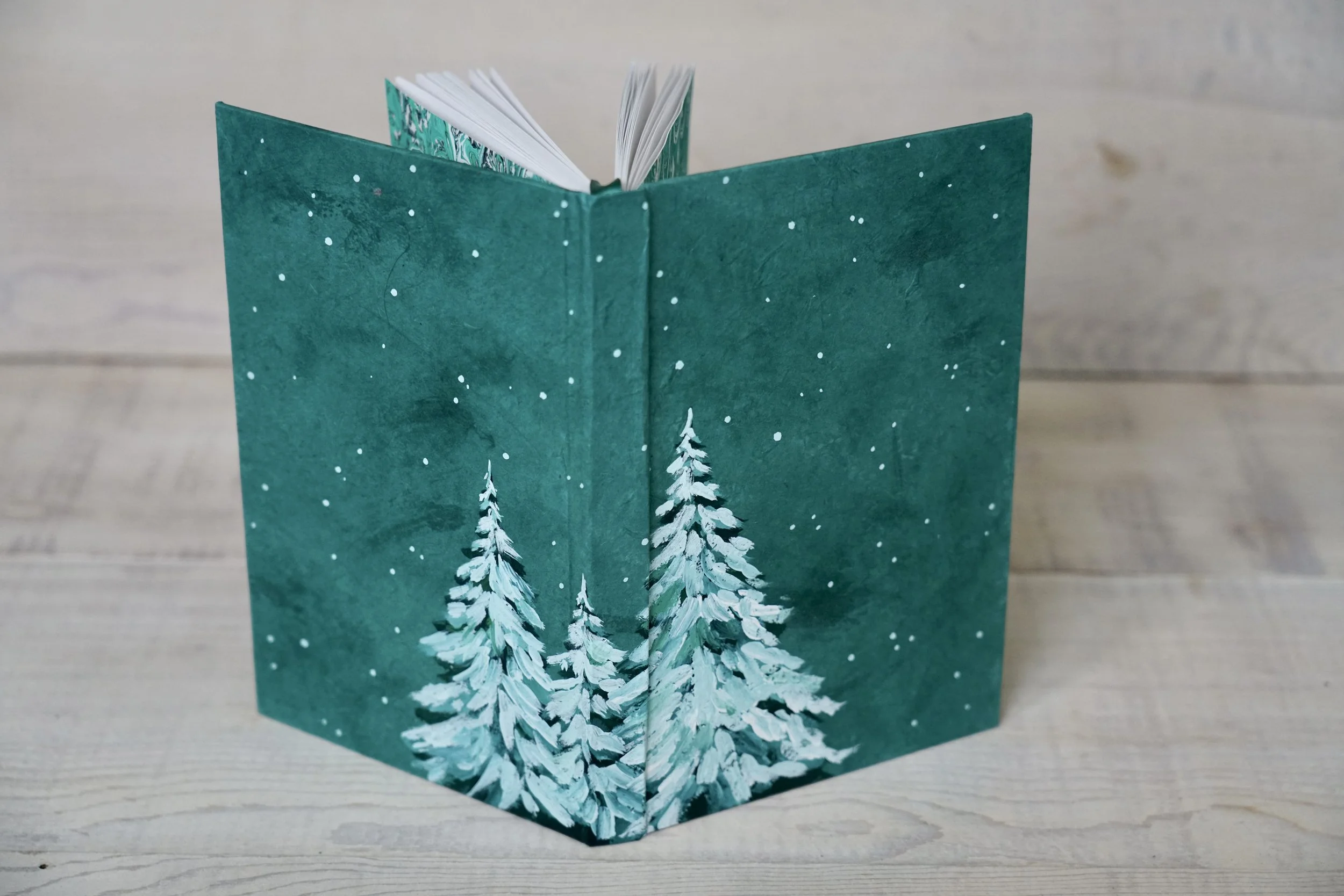 Peppermint Trees Lined Journal