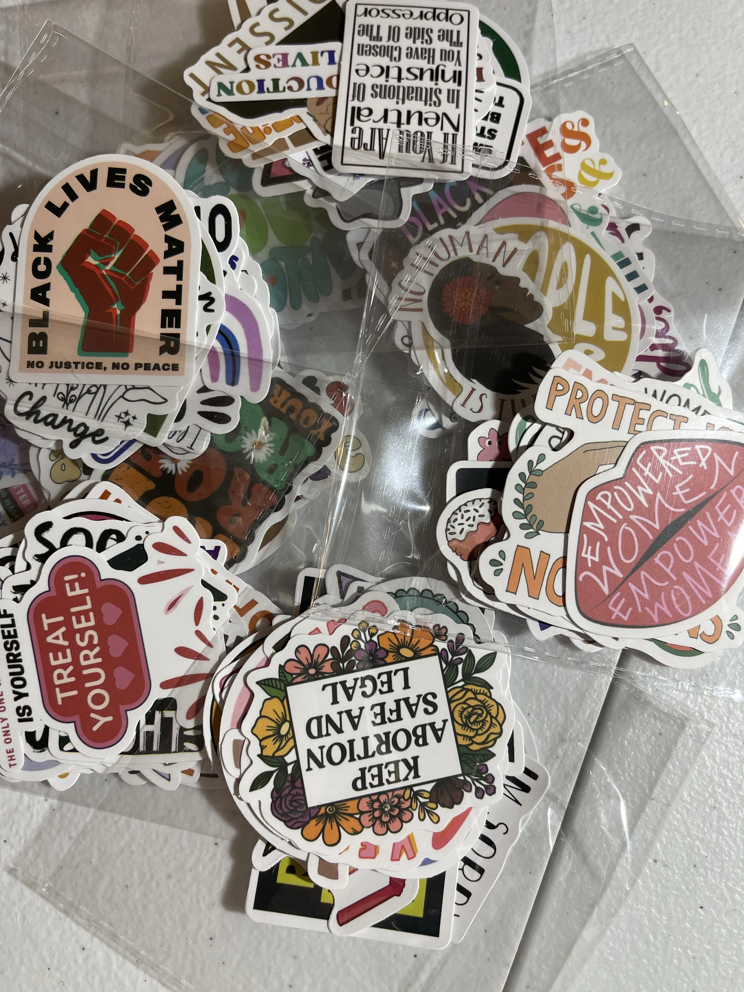 15 snarky and social justice stickers