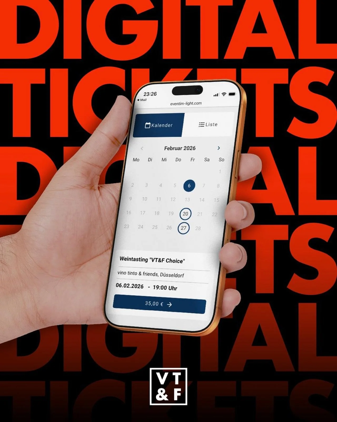 Friends, wir machen&rsquo;s euch noch leichter ❤️

Unsere Tastings stehen f&uuml;r Gemeinschaft, Genuss und dieses besondere Gef&uuml;hl &ndash; und ab sofort beginnt das schon bei der Buchung: Einfach Termin w&auml;hlen und online zahlen mit PayPal,