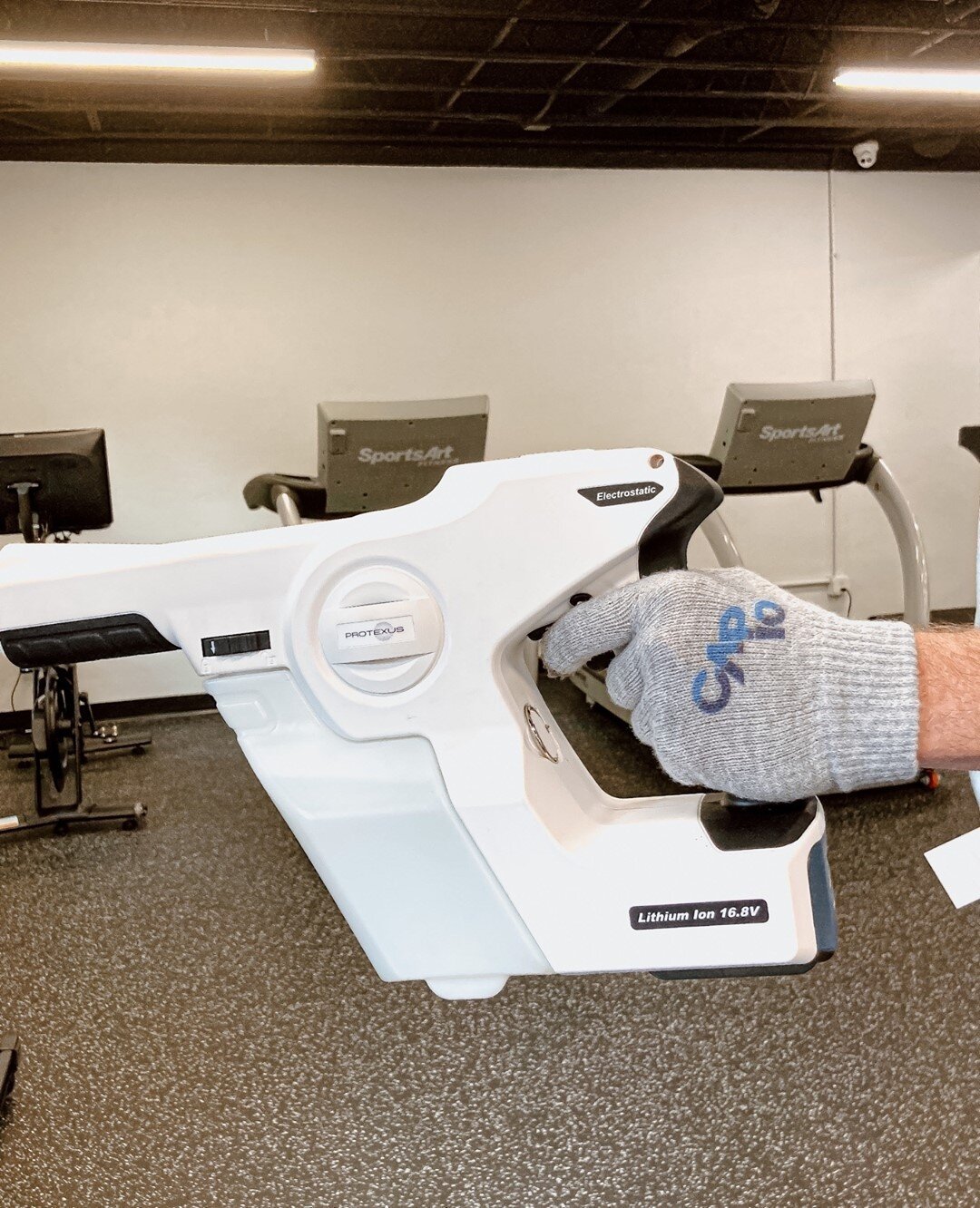 CAP = Controlled. Access. Plan. ⁠
⁠
Here is one of the innovative ways we keep our members safe! This is a state-of-the-art sanitation gun. We use this to sanitize all of our equipment after every workout.⁠
⁠
CAP 10 has redefined the industry classif