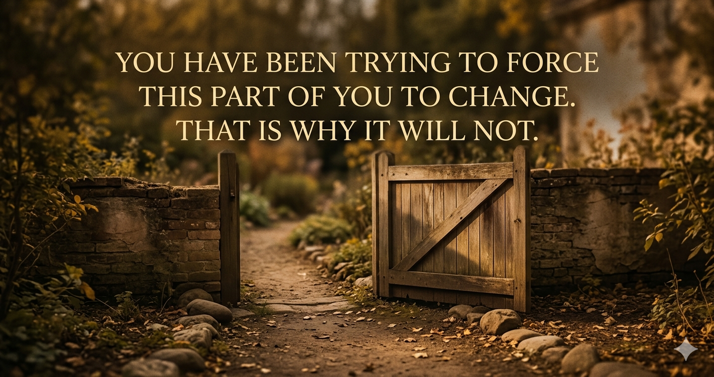 E.2-7: You Have Been Trying to Force This Part of You to Change. That Is Why It Will Not.
