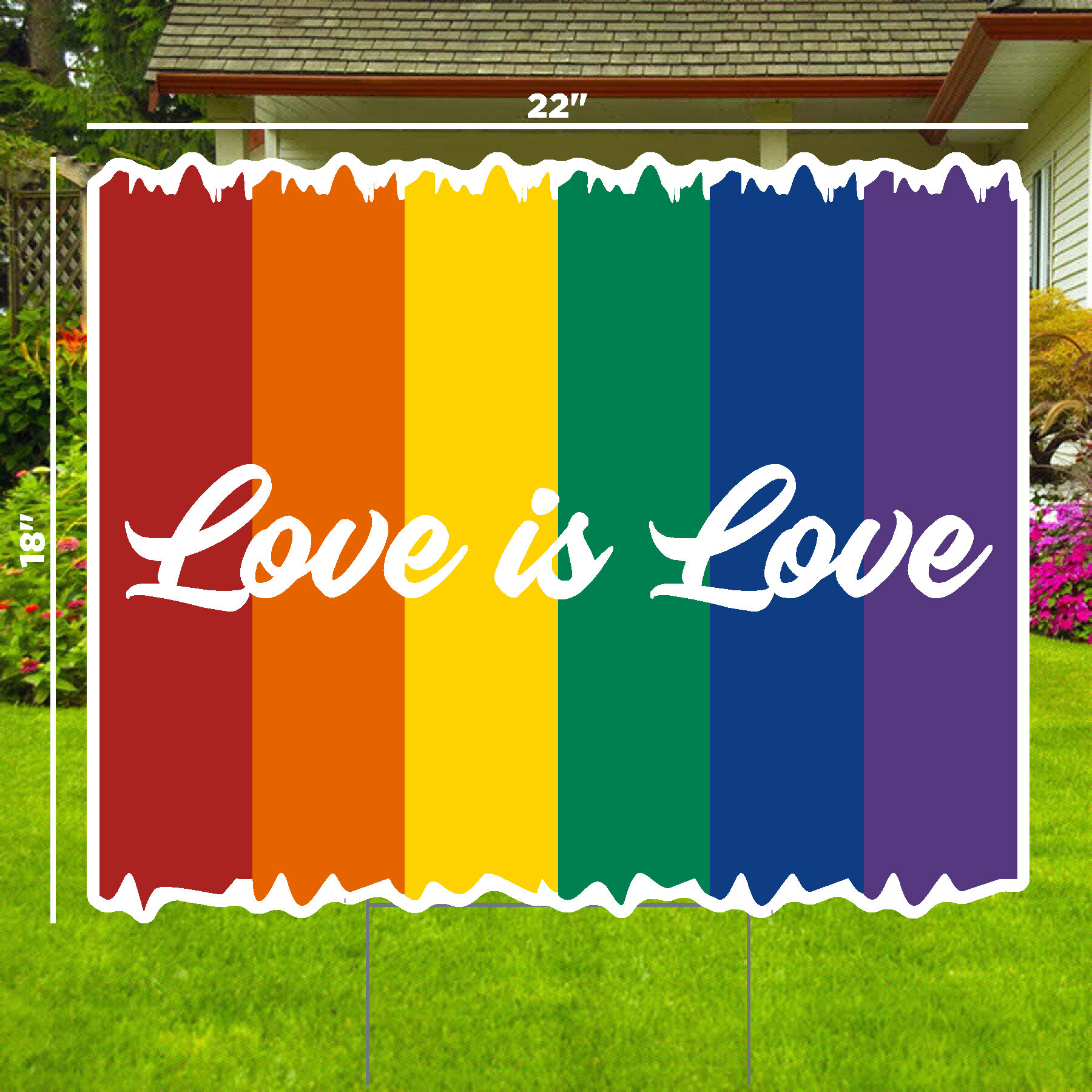 Happy Pride Month Lawn Sign — Custom Lawn Sign