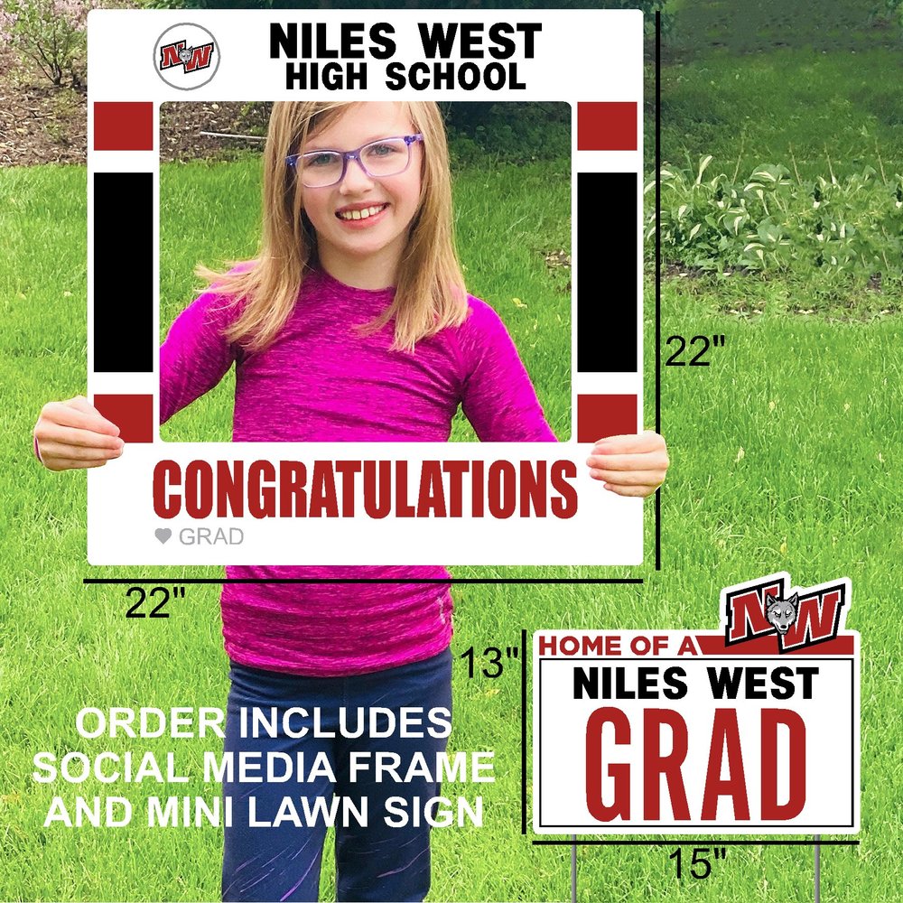 Niles west custom lawn sign