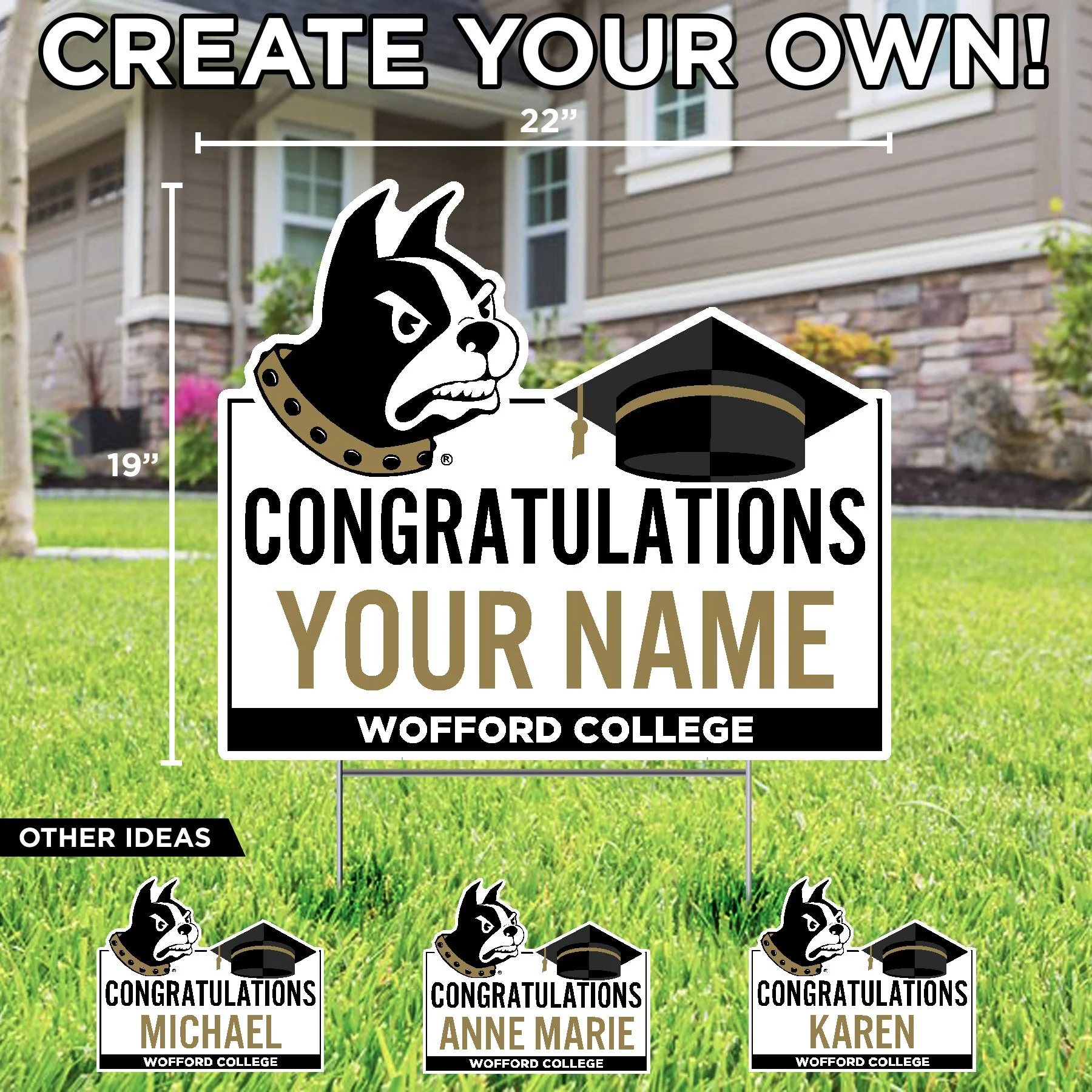 Wofford College Custom Lawn Sign