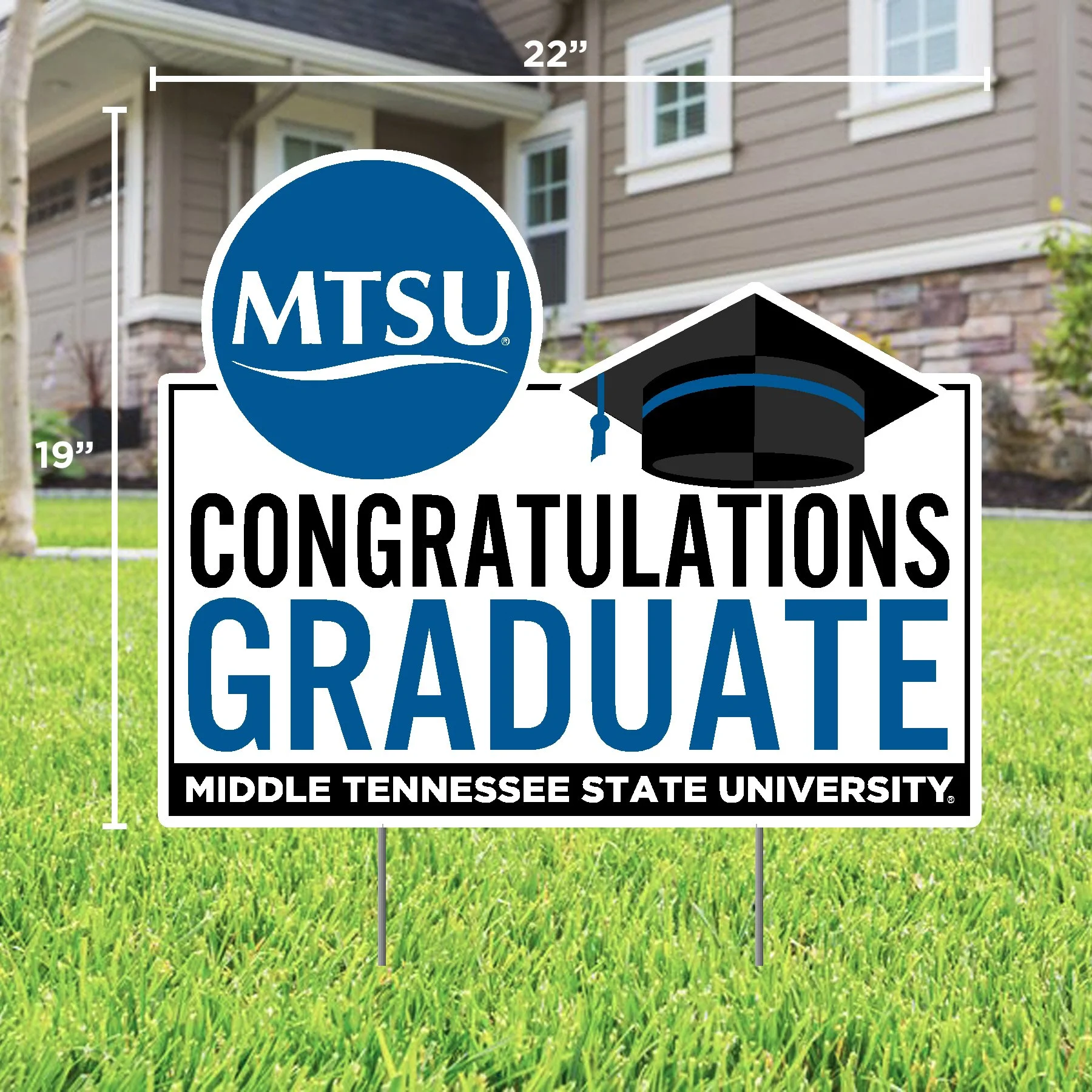 Middle Tennessee State University Graduate Lawn Sign