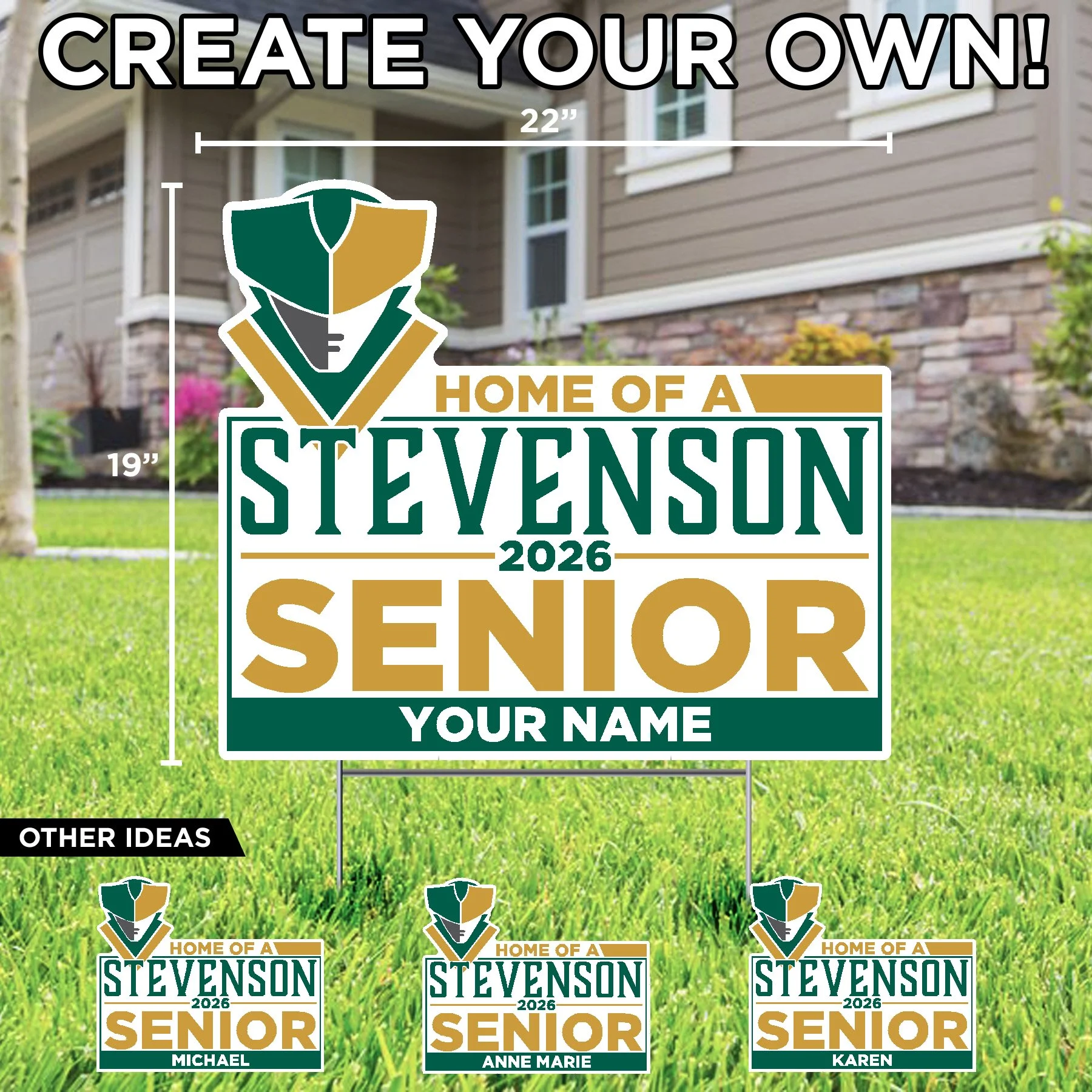 Stevenson Senior Custom Lawn Sign