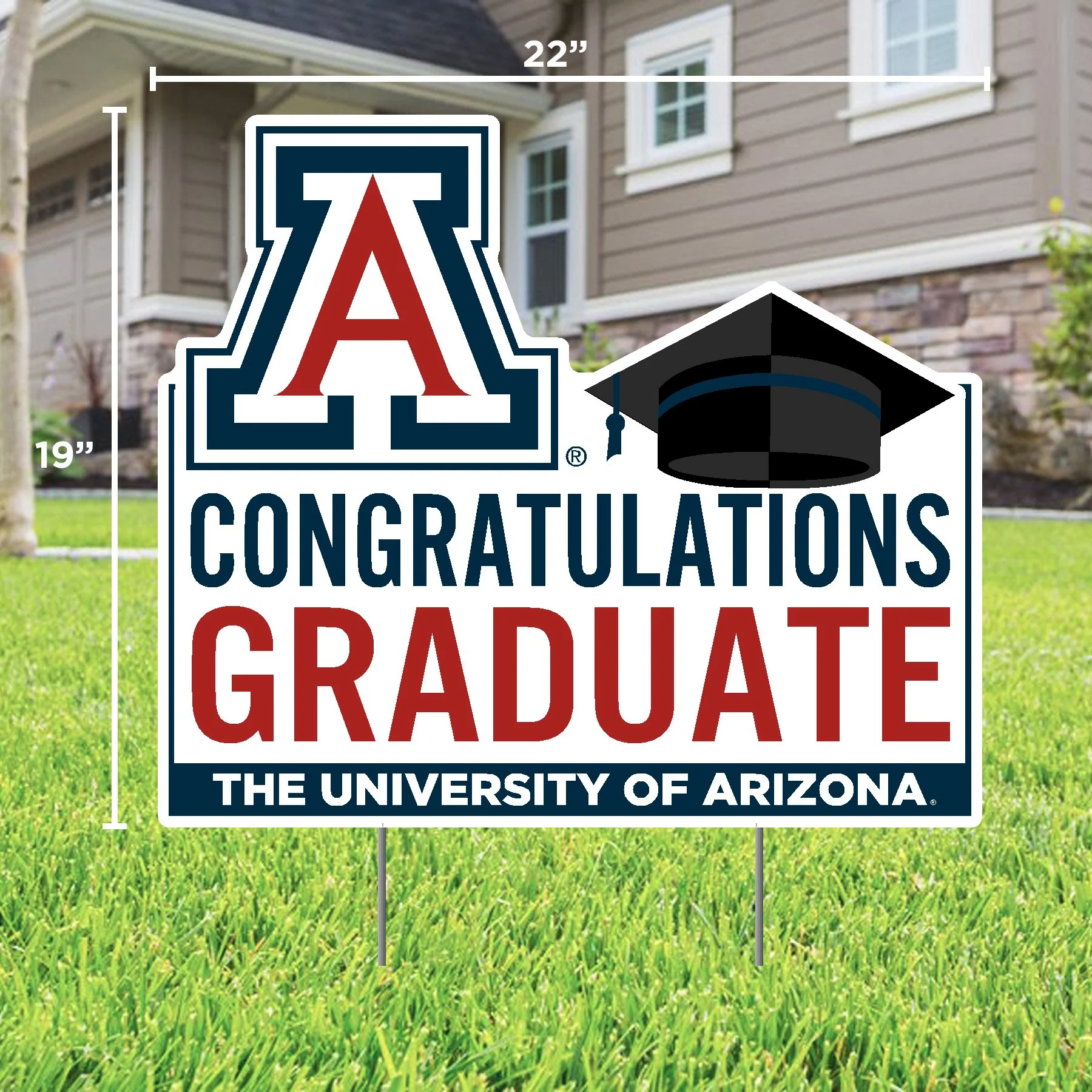 The University of  Arizona Graduate Lawn Sign