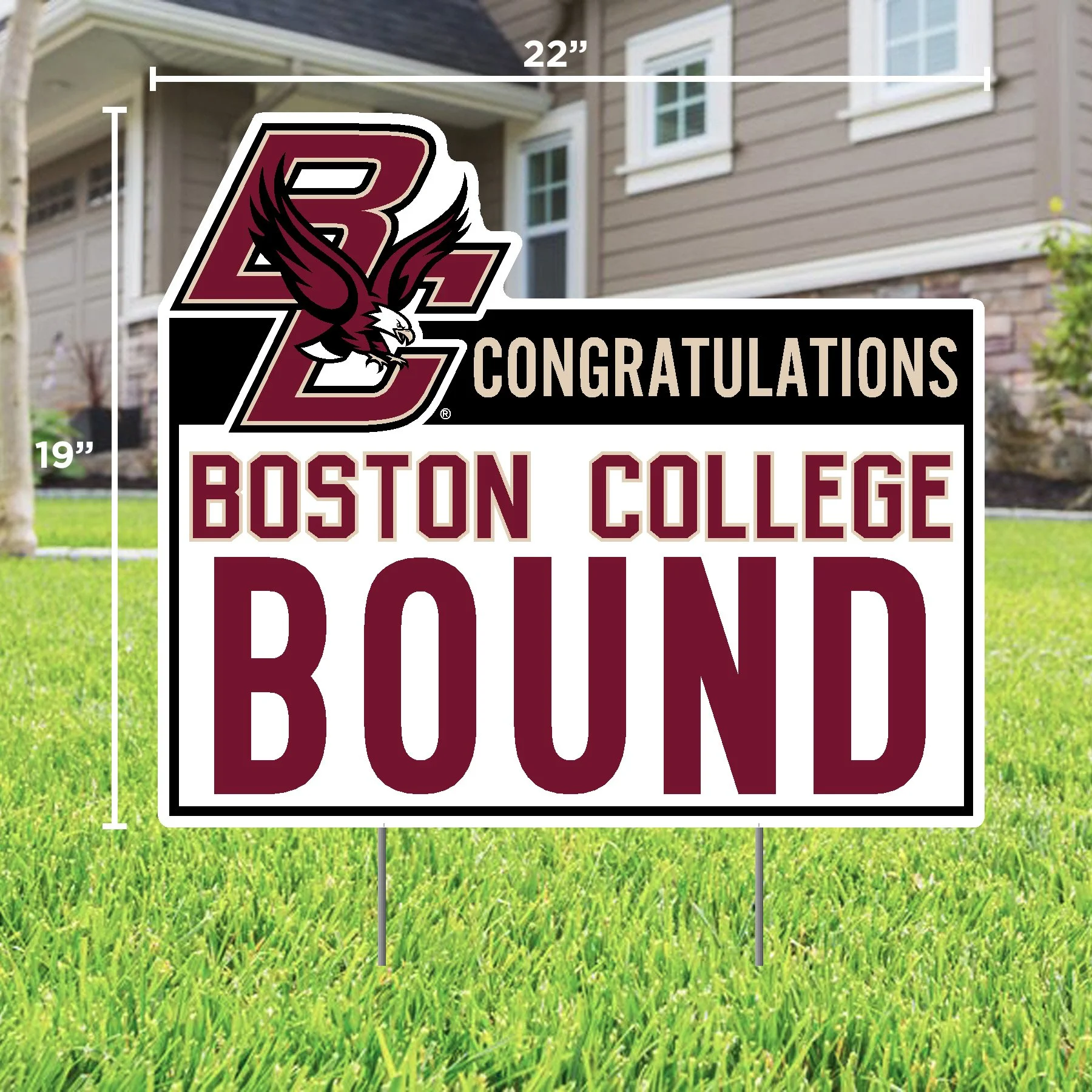 Boston College Bound Lawn Sign