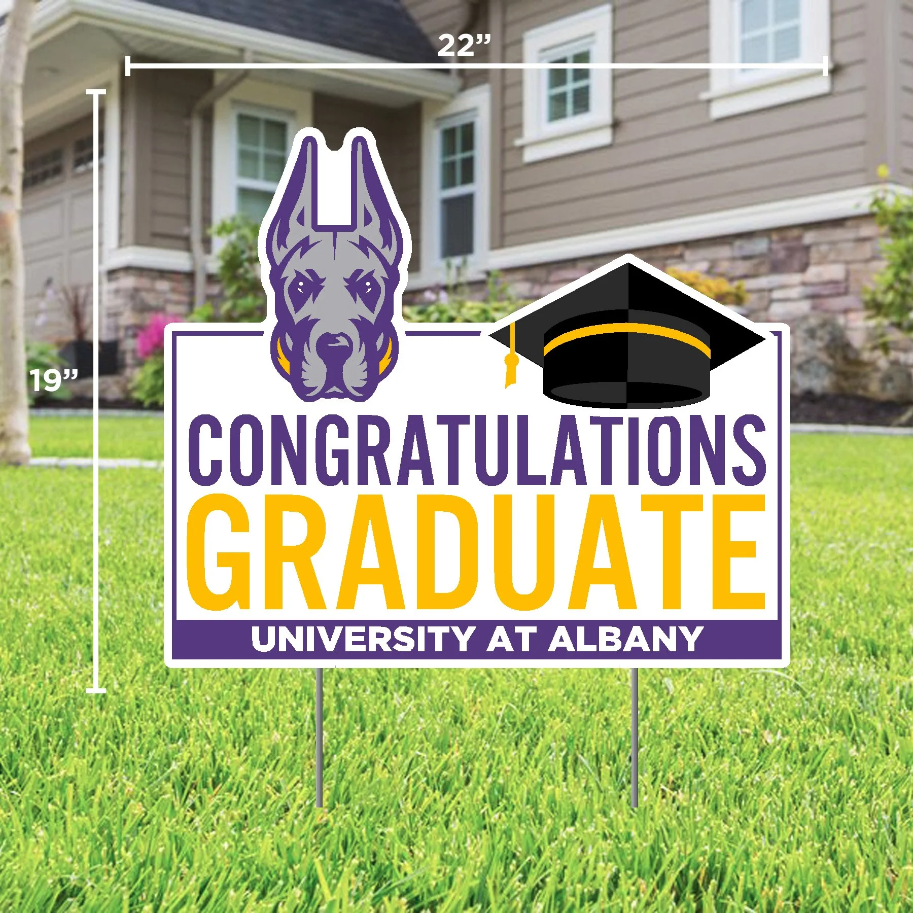 University at Albany Graduate Lawn Sign