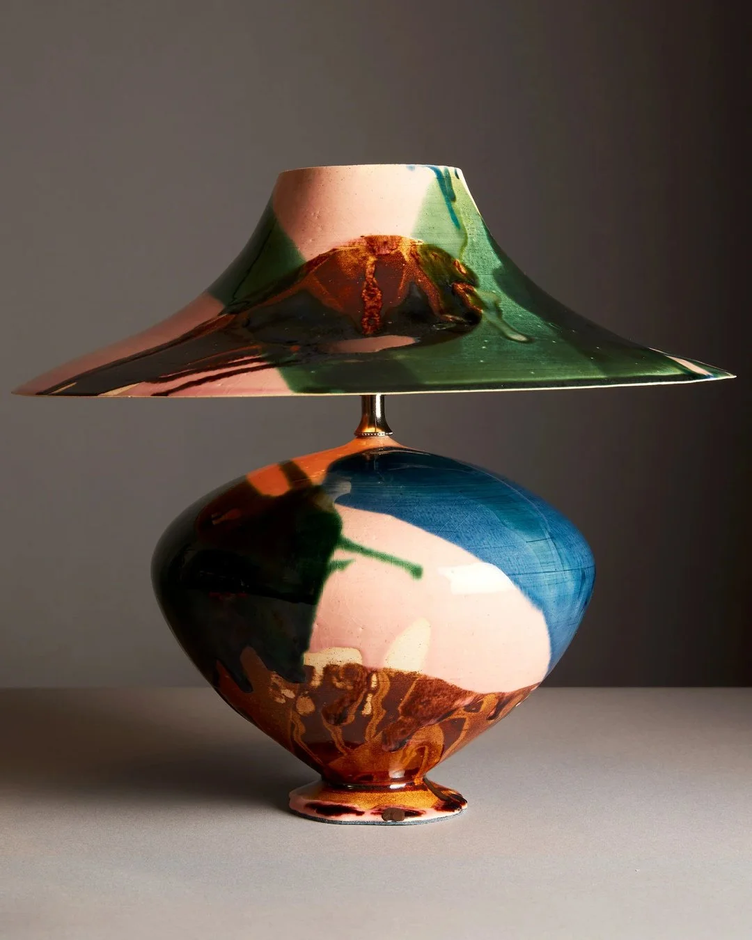 The art of grabbing my heartstrings and tugging by Jesse Shaw.⁠
⁠
Jesse Shaw&rsquo;s ceramic table lamps draw from traditional vessel archetypes, pairing familiar forms with vivid glaze and intuitive variation. Each lamp is handmade by the artist, al