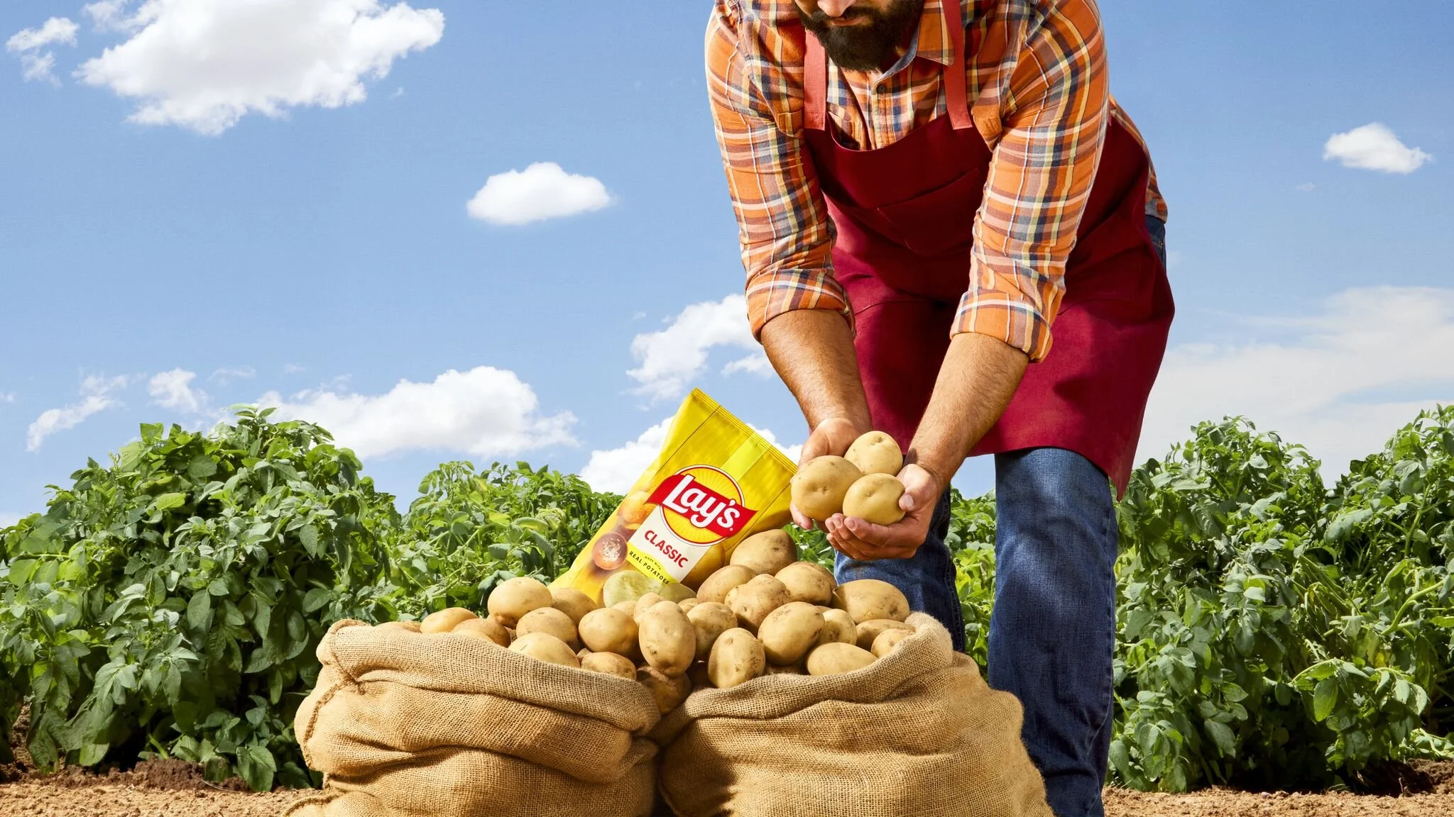 Lay’s Rooted in Real campaign photographed on a New Mexico potato farm
