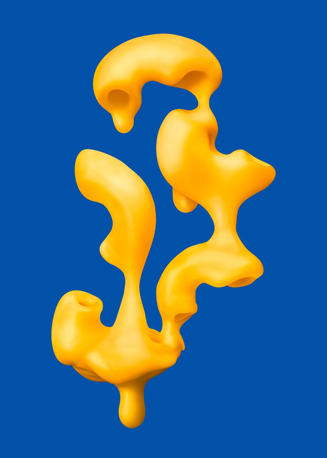 Graphic group of macaroni and cheese forms