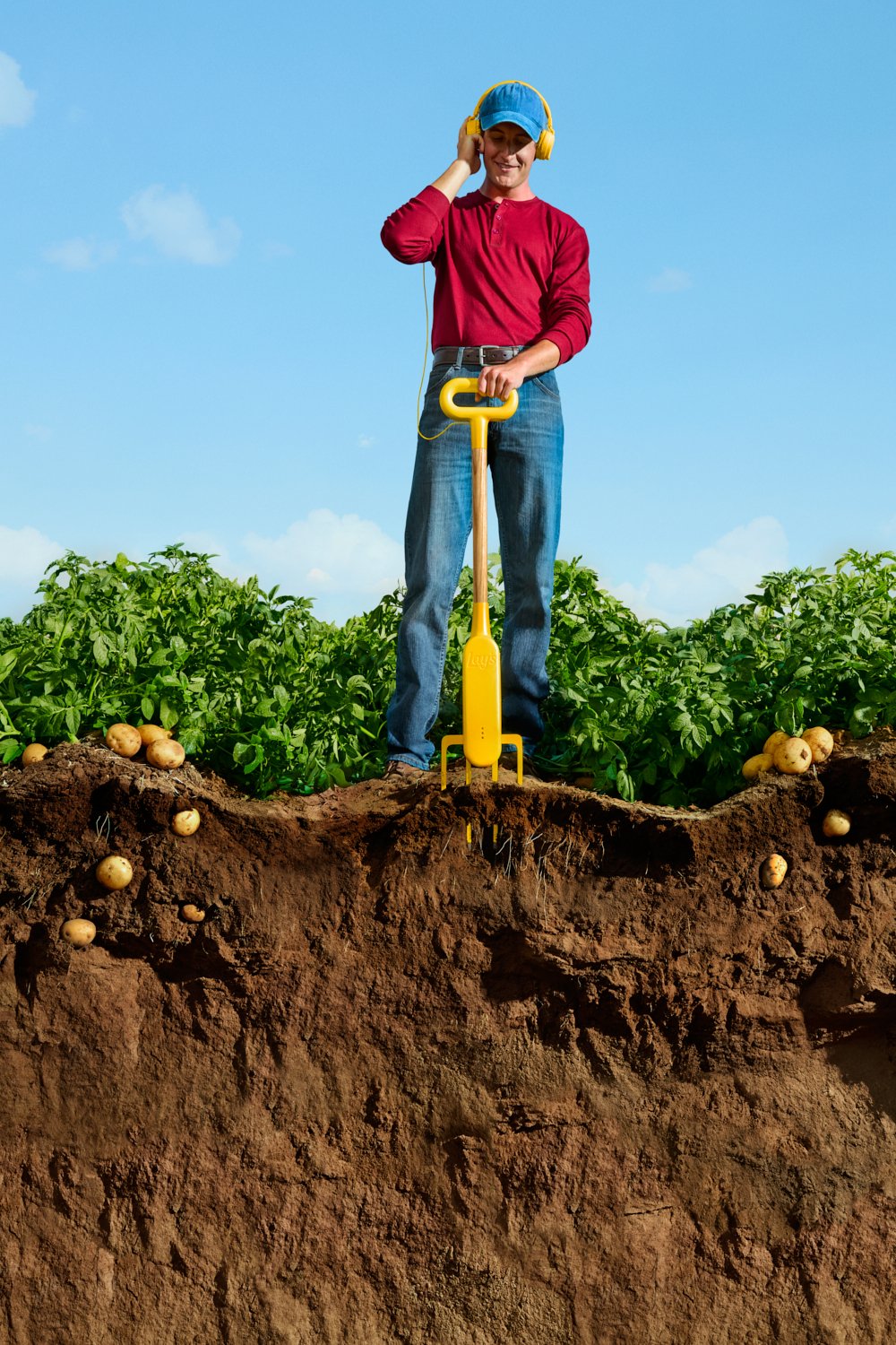 Portrait of a real potato farmer from a New Mexico farm that grows potatoes specifically for Lay’s, photographed using natural light as part of the Rooted in Real global brand refresh.