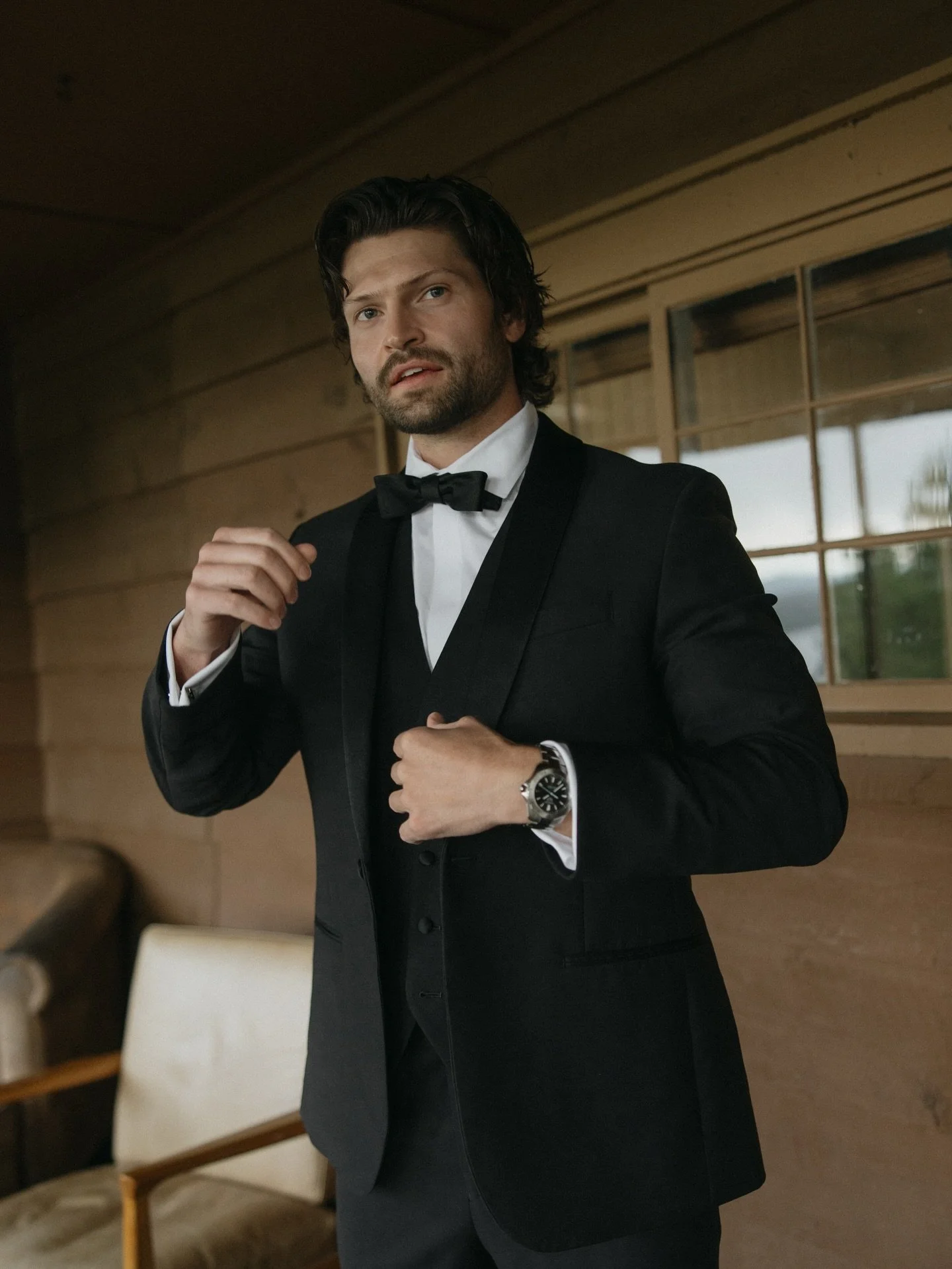 the most beautiful day in the mountains, can&rsquo;t wait to be back west this summer! we snuck photos in between sun showers, before the skies cleared for the ceremony 🥹 one of my favorite moments was having n + t take photos of each other on my pe