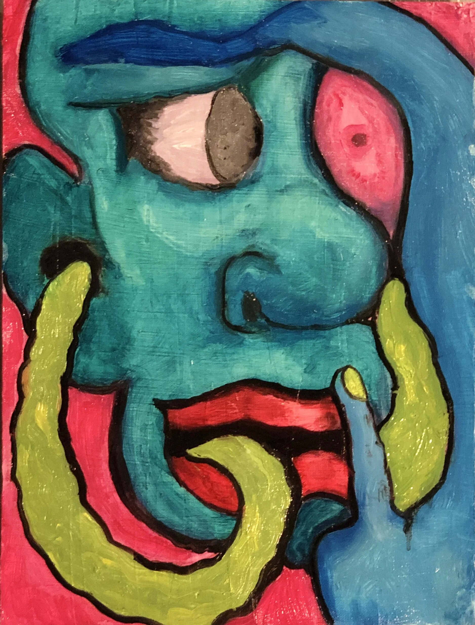 Sensory Silence. Oil on Canvas Paper. Dean Hernandez