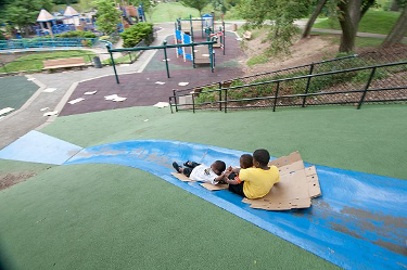 Blue Slide at Frick Park, Kidsburgh