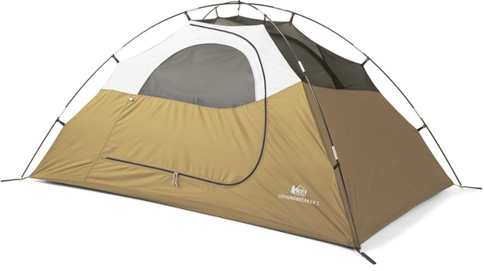 This tent is one I invested in because it is&nbsp;under $80 and provided good coverage and ventilation.&nbsp;&nbsp;REI Groundbreaker 2 tent&nbsp;