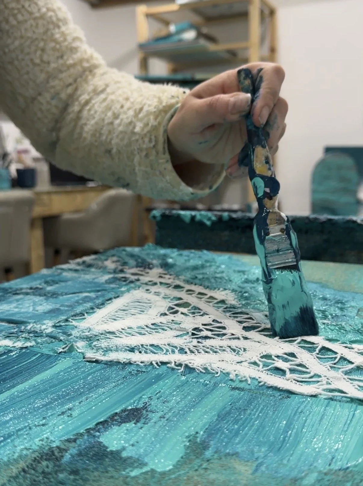 Why I Use Fabric to Paint the Sea