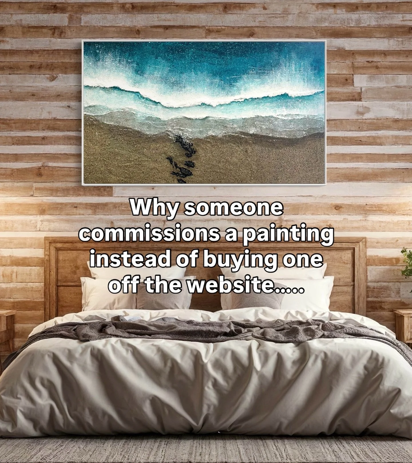 Some paintings are chosen.  Others are created for a very specific place in someone&rsquo;s life.

Over the years I&rsquo;ve found that people commission a seascape for a few simple reasons&hellip;

&bull; because it&rsquo;s a beach that means someth