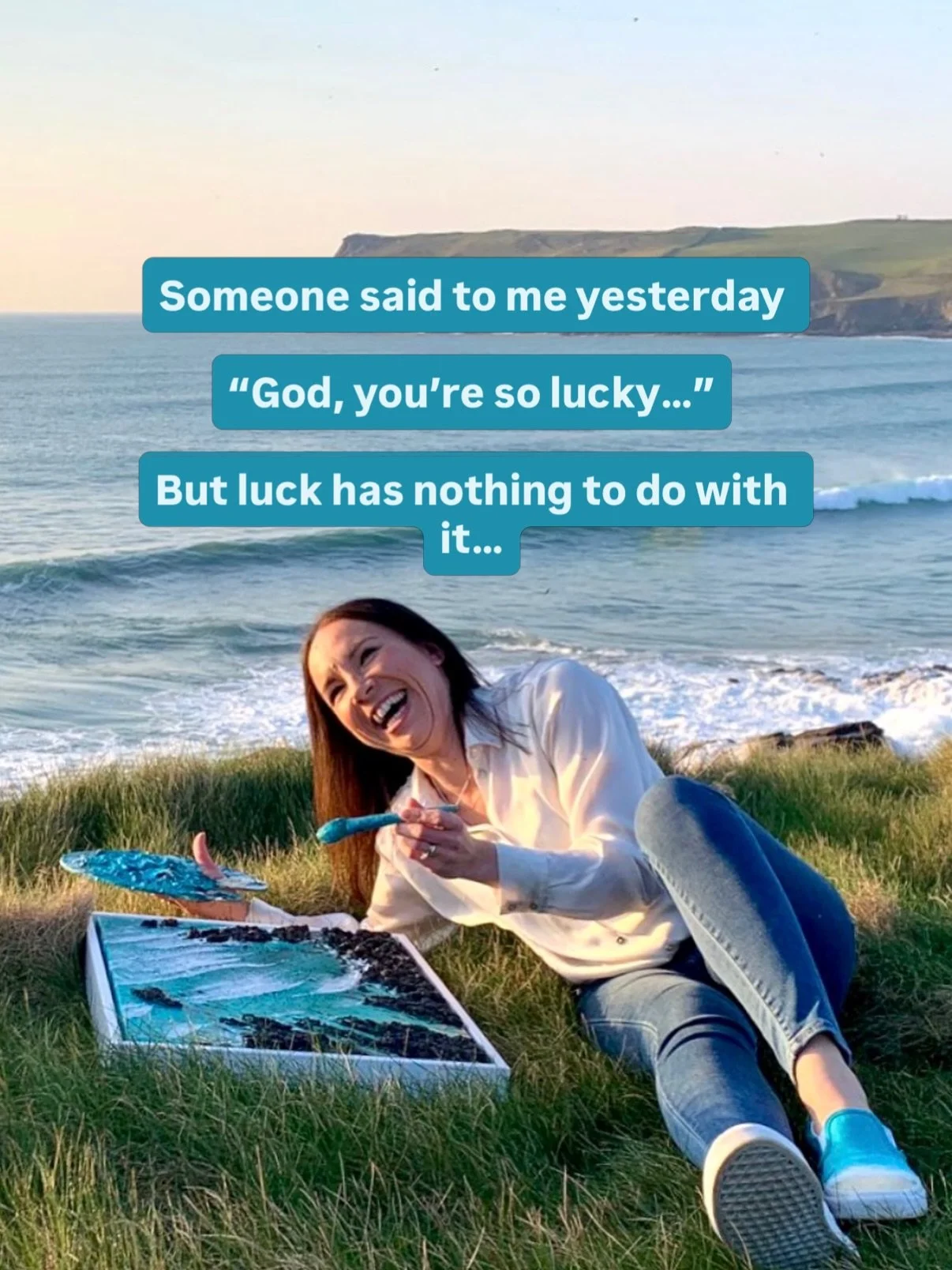 Not luck.

Just a lot of showing up - even when it felt uncomfortable.

And a deep need to create something that actually means something.

If you&rsquo;ve ever felt that pull towards the ocean&hellip; you&rsquo;ll understand why I paint 🌊